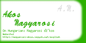 akos magyarosi business card
